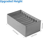 4 Packs T-shirt Drawer Organizers for Clothing,10 Grids Compartment Wardrobe Storage Box, Clothes Organizer for Folded Clothe