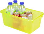 Storex Small Cubby Bin, 12.2 x 7.8 x 5.1 Inches, Candy Yellow, 5-Pack (62476U05C)