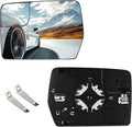 Driver Left Side Heated Mirror Glass Compatible With Ford F150 2011 2012 2013 2014, Driver Left Exterior Side Blind Spot Mirror Glass with Rear Holder Replaces BL3Z-17K707-E BL3Z17K707E