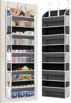 TAHAVICE 1 Pack Over The Door Organizer Storage, Hanging Organizer Closet with 5 Large Pockets 10 Mesh Pockets, 44 lbs Weight