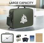 BALEINE Fireproof Document Box with Lock, Portable Fireproof Document Bag Waterproof Fire Proof File Boxes for Documents, Fil