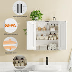 Homleke Bathroom Wall Cabinet, Over Toilet Storage Cabinet with Barn Doors and Adjustable Shelves, 3-Tier Medicine Cabinet Wa