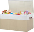 Gowee Extra Large Toy Storage Box with Lid, Sturdy Toys Storage Chest Bin Organizer Basket with Dividers for Kids, Boys, Girl