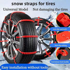 20 PCS Universal Emergency Tire Chains, Adjustable Plastic Anti-skid Ties, zip tie snow chains for Most Cars, SUV Trucks, zip