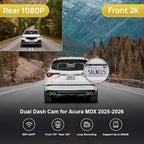 Fitcamx Front 2K+Rear 1080P Dash Cam Adapts for Acura MDX 2025 2026 Type S (HD2-D4600), Integrated OEM Look, Dual HD Video, Built-in WiFi & APP, Loop Recording, Gravity Sensor, Easy to Set, 64GB Card