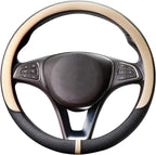 COFIT Breathable Car Steering Wheel Cover 15 inch Auto Universal Leather Wrap Non-Slip Steeringwheel Protector Automotive Int