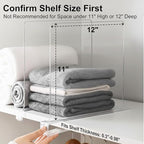 SortNStore Shelf Dividers Purse Organizer for Closet: 11-inch Tall(Extra Tall) Acrylic Sweater Organizer - Upgraded Extra Hei