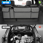 Car Trunk Organizer with Lid, Large Waterproof Vehicle Backseat Hanging Storage Bag with 4 Pockets & Adjustable Straps, Colla