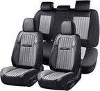 Coverado Car Seat Covers Full Set, Seat Covers for Cars, Car Seat Cover, Car Seat Protector, Leather Car Seat Cushion, Waterp