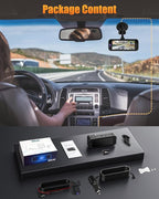 Dash Cam Front and Rear, 4K+1080P Dual Dash Camera for Cars with 5G WiFi, Built-in 32GB Card, Night Vision, G-Sensor, 24H Par