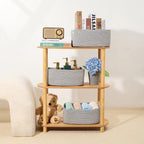 MiniArk Small Storage Baskets for Organizing | Closet Organizer Bins | Shelf Toy Basket | Woven Rope Baskets | Cube Decorativ