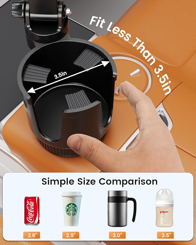 OHLPRO for MagSafe Car Charger Cup Holder Mount, 15W Fast Wireless Magnetic Charging Phone Holder for iPhone 17 16 15 14 13 S