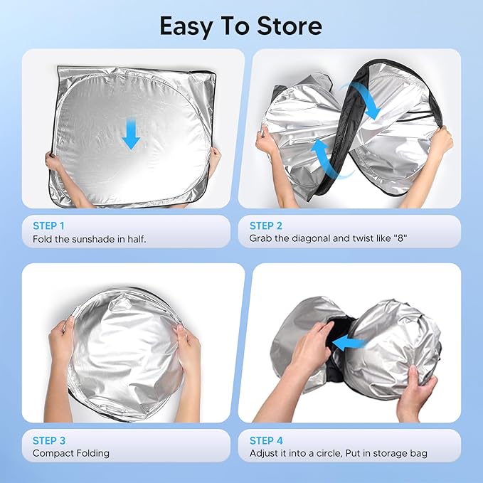 KUST Windshield Sun Shade for Acura RDX 2007–2010 2011 2012 Window Accessories Shade Sun Visor Cover Foldable Block UV Rays