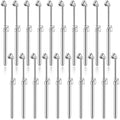 Yunsailing 20 Pcs 10 Pcs Dual Head Tire Pressure Gauge Heavy Duty Truck Tires Air Pressures Gauges with Hook Range 10-150psi, 0.7-10.3bar for Semi Trucks Car Bus Rv Van (Silver)