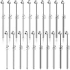 Yunsailing 20 Pcs 10 Pcs Dual Head Tire Pressure Gauge Heavy Duty Truck Tires Air Pressures Gauges with Hook Range 10-150psi, 0.7-10.3bar for Semi Trucks Car Bus Rv Van (Silver)
