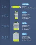 BAGSMART 6 Set /4 Set/2 Set Compression Packing Cubes for Travel, Lightweight Luggage Organizer Bags, Durable Space Saver Bag