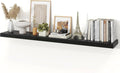 Floating Shelves for Wall, 9.3" Deep Wall Mounted Wood Shelves for Bathroom, Bedroom (Black, 55)