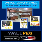 WallPeg 10 Each 7" Pegboard Bins Kit - Large Pegboard Bins for Craft Room Storage & Garage Peg Board Organization - Handy Peg