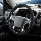Steering Wheel Cover for Chevy Silverado 1500 2014-2018/2500 2500HD 3500 3500HD 2015-2019/ 4500HD 5500HD 6500HD 2019-2024/ Suburban Tahoe 2015-2020/ Colorado 2015-2022/ Traverse 2018-2023 Chevrolet