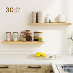Dreamland 30Inch Floating Shelves for Wall, Rustic Wooden Floating Shelves for Bathroom|Bedroom|Kitchen, 2 Pack Deep Wall Mou