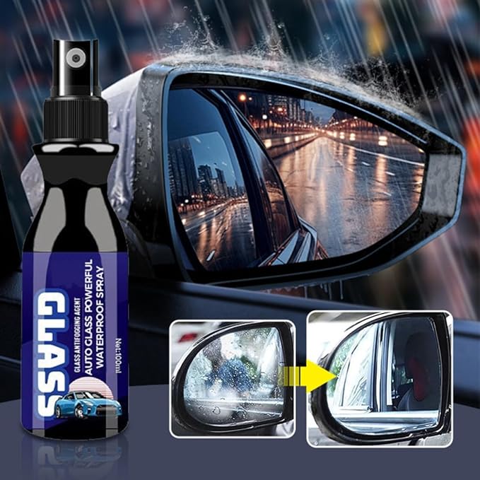 Auto Glass Powerful Waterproof Spray - Waterproof Rain Repellent Coating with Anti-Fog Formula - Safe on Auto Glass, Shower D