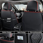 Coverado Automotive Seat Covers, Leather Seat Covers Front Seat, Black Car Seat Covers, Luxury Car Seat Covers, Seat Cushion,
