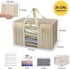 BALEINE 2-Pack Oversized Moving Bags with Reinforced Handles, Heavy-Duty Storage Tote Moving Supplies for Packaging, Camping 