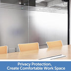 HIDBEA Frosted Window Privacy Film - Non Adhesive Static Cling Glass Stickers Sun UV Blocking Heat Control Door Covering Decals for Home Office, 11.8 x 78.7 Inch