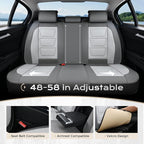 Coverado Car Seat Covers Full Set, Seat Covers for Cars, Front Seat Covers and Back Seat Cover Waterproof Leather Automotive 