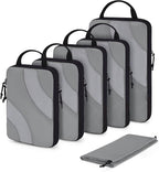 BAGSMART Compression Packing Cubes, 6 Set/4 Set/2 Set Travel Packing Cubes for Carry on Suitcases, Compression Suitcase Organ