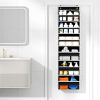 Mefirt Over The Door Organizer, 6 Shelf Door Hanging Organizers with 6 Large Capacity Pockets, Behind Door Storage Hanging Sh