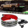 Nilight 48 Inch Truck Tailgate Strobe Light Strip Tail Emergency Bar Rear Window Warning Lamp Ultra-Bright Double Row 288 LED for Pickup Trailers Construction Vehicles Car SUV, Green White