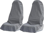 Towel Car Seat Covers - Super Absorbent Front Seat Protectors for Gym, Pets & Travel | Quick-Dry Towel Fabric | Universal Non
