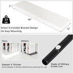 Floating Shelves for Wall, 48 Inch Wide x 12 Inch Deep Floating Shelves, Long Wood Floating Wall Shelf Shelves for Living Roo
