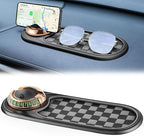 LivTee Multifunction Car Anti-Slip Mat, 360° Rotatable Multifunctional Car Dashboard Mobile Phone Holder with Temporary Parki