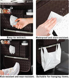 GMQ Back Seat Car Organizer 1 Pack,Backseat Organizer with Tray,Multifunctional Car Seat Back Storage Box with Foldable Tablet Holder (Coffee, Weave)