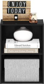 Furinno Luder Bookcase / Book / Storage, Blackwood 2-Tier