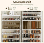 YATINEY 8 Tier Shoe Rack, Shoe Storage Organizer, Large Capacity Shoe Shelf Holds 32 Pairs of Shoes, Sturdy and Stable, for E