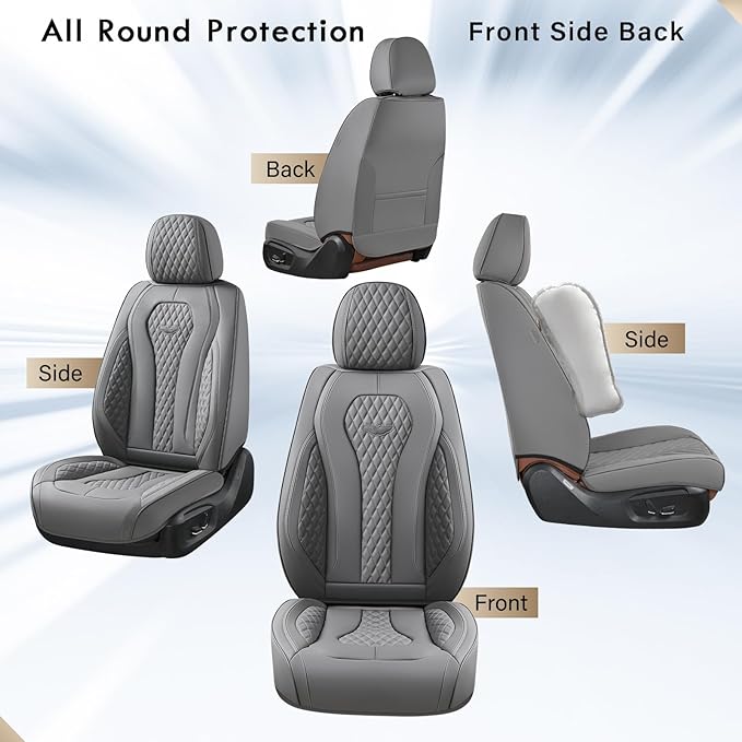 Coverado Automotive Seat Covers, Car Seat Covers 2 Seats, Gray Car Seat Cover, Driver Seat Covers, Front Car Seat Covers Car 