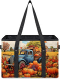 Reusable Grocery Bags Heavy Duty Shopping Bags Foldable Large Tote Bags with Long Handles & Hard Bottom