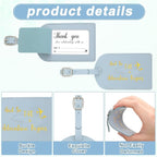 Sweetude 48 Sets Leather Luggage Tag Bulk and So The Adventure Begins Luggage Tags with Name Card for Wedding Bridal Shower B