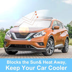 Front Windshield Sun Shade Foldable Car Front Window Sun Shade Windshield Shade Custom Fit for 2015-2024 Nissan Murano Block UV Rays Heat Keep Car Cooler