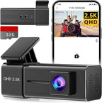 Dash Cam, 2.5K WiFi Dash Camera for Cars, E-YEEGER Mini Dashcam with App, Front Car Camera, G-Sensor, Loop Recording, Night V