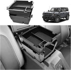 GZSH 2025 Upgrade Double-Layer Center Console Organizer fit for 2025 2026 Ford Bronco 4 Door Full Size |Not for Sport Model| Not for 2 Door Not for manual transmission