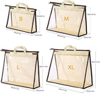 CINPIUK Clear Handbag Storage Bags Purse Organizer for Closet, Zipper Hanging Storage Bag for Handbags, XL, 4PCS