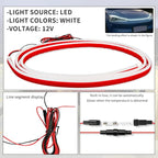 71 Inch Car Hood LED Strip, White Exterior Dynamic Car LED Hood Light, Flexible & Waterproof, Universal Exterior Daytime Running Light Strip with Fuse Protection for Cars, SUVs, Trucks