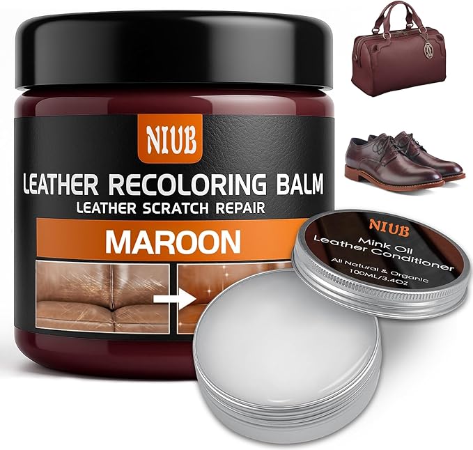 Leather Recoloring Balm Leather Color Restorer Scratch Repair Leather Paint for Furniture Couches Car Seats Shoes Bags Leathe