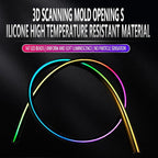 Acrylic Interior Car LED Strip Light with Motion-Activated Switch, 55.1" Neon Ambient Light, RGB Colors, APP/Touch Control, Music Sync