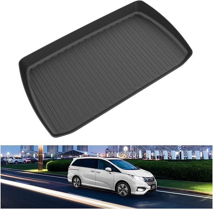 KIWI MASTER Cargo Mat for 2018-2026 Honda Odyssey, Custom Fit All Weather Rear Cargo Liner, Heavy Duty TPE Tray Trunk Mat, Black