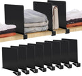 JOY DECOR 8 Pack Acrylic Matte Black Shelf Dividers for Closets Organizer and Storage Adjustable Vertical Wood Shelf Closet S